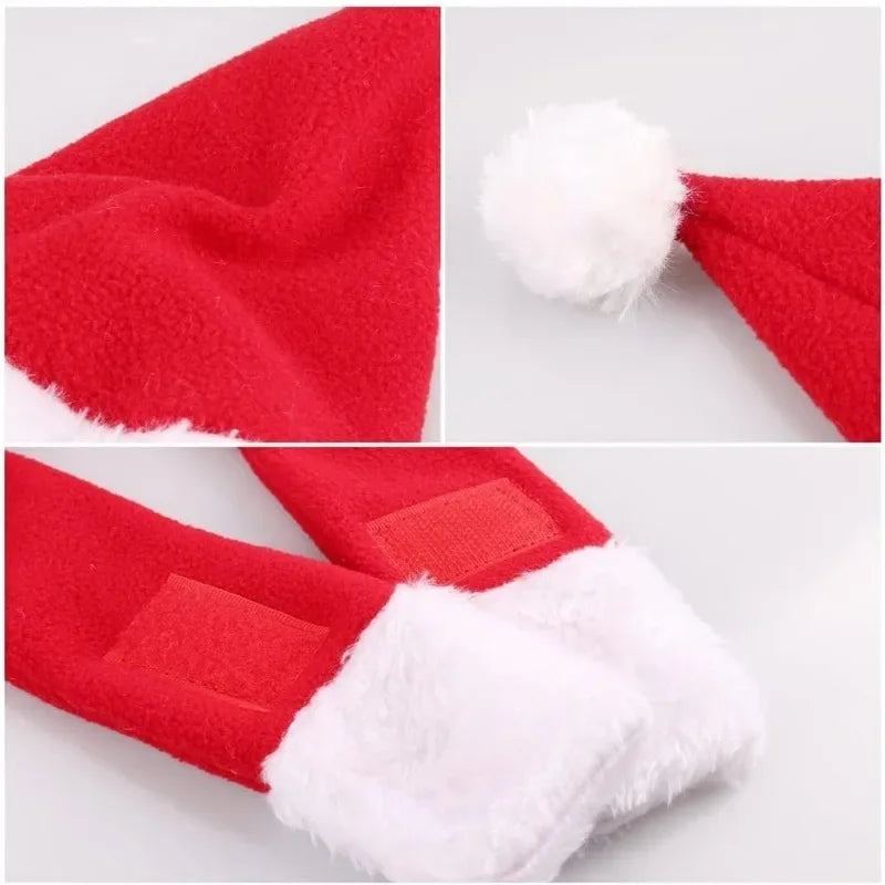 Pet Christmas Hat and Scarf Set for Cats and Small Dogs