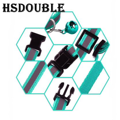 Adjustable Reflective Collars with Bells for Cats and Small Dogs