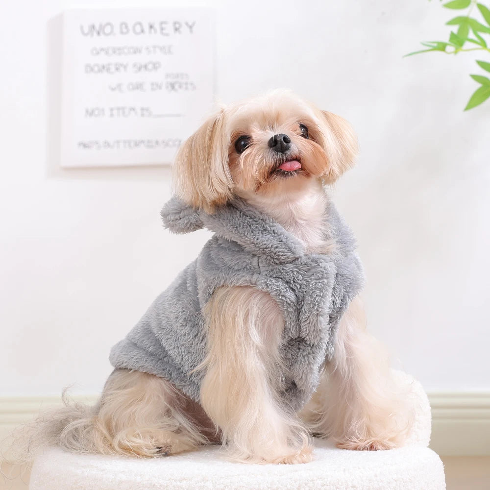 Fleece Hoodie for Small Dogs and Cats - Warm Winter Coat