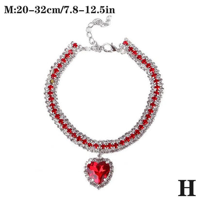 Rhinestone Crystal Pet Collar for Dogs and Cats