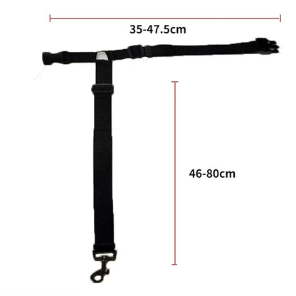 Adjustable Two-in-One Pet Car Seat Belt and Leash