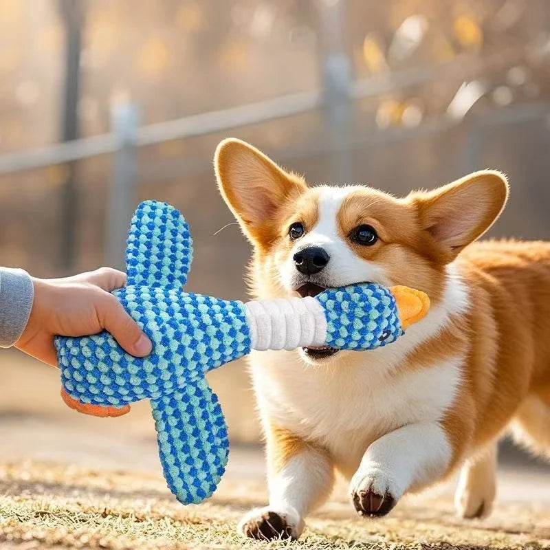 Plush Goose Chew Toy for Dogs - Dental Care and Fun