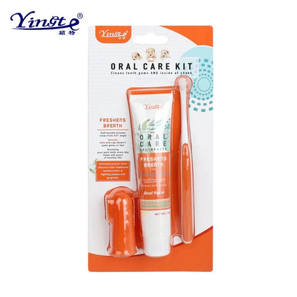 Dog Toothbrush and Toothpaste Kit for Gum Care and Plaque Control
