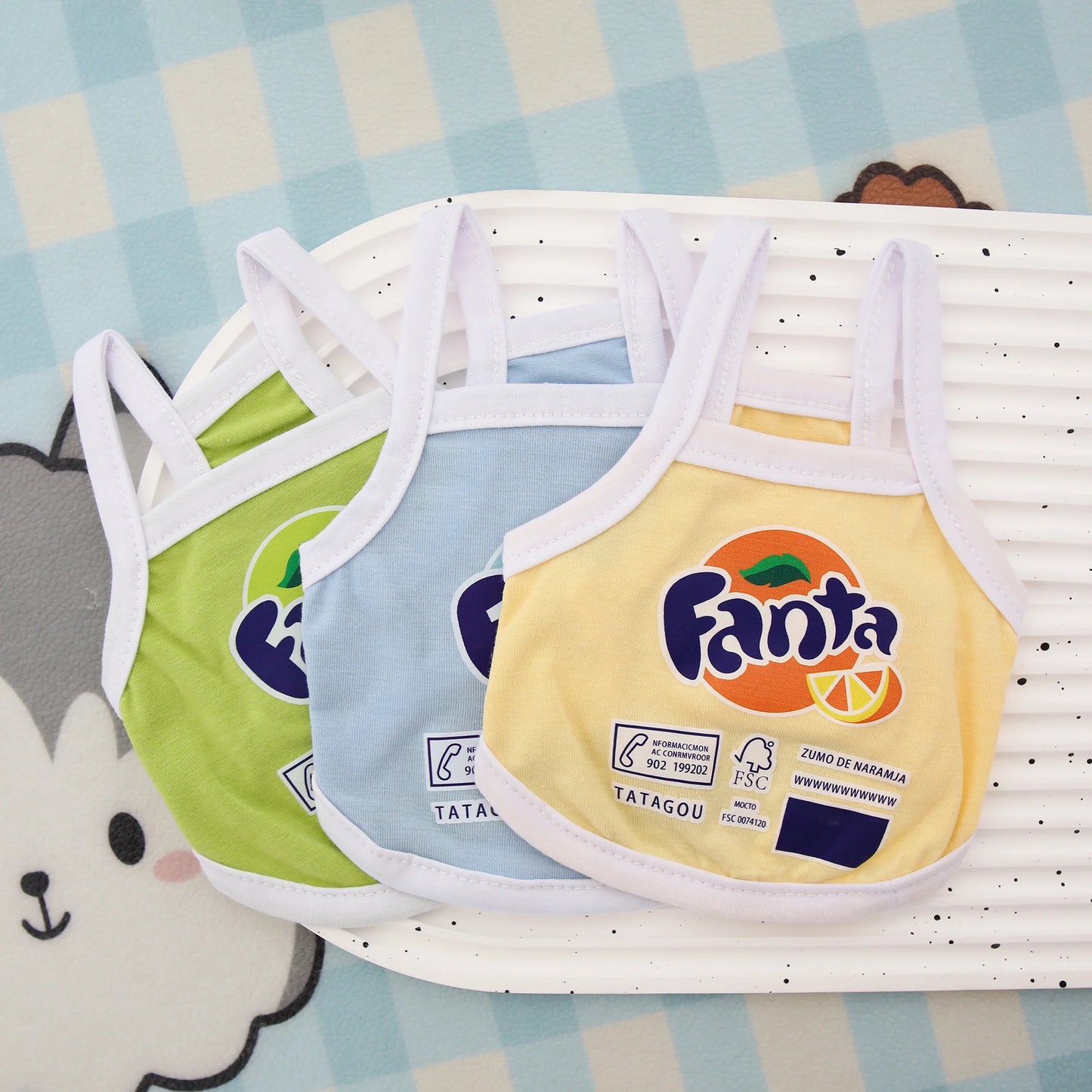 Spring/Summer Cat and Dog Vest with Cute Soda Print