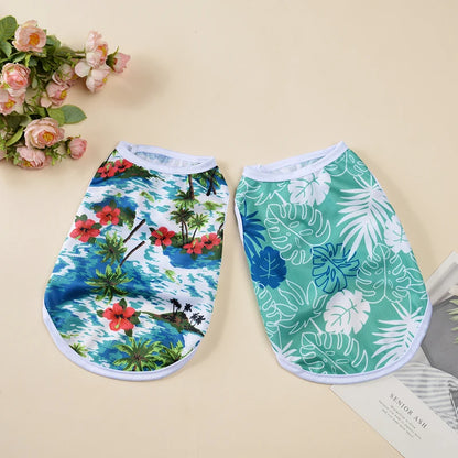 Summer Island Print Vest for Small Dogs and Cats
