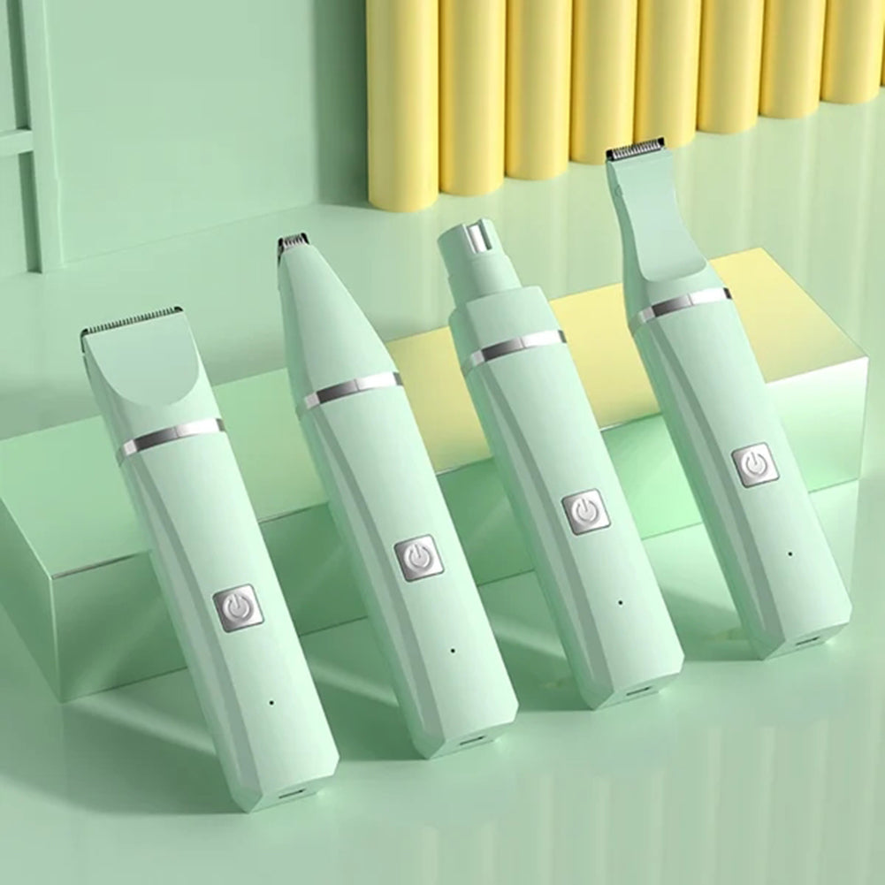 4-in-1 Rechargeable Pet Grooming Clipper Set for Dogs and Cats
