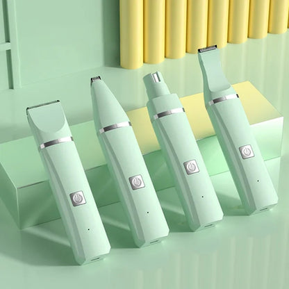 4-in-1 Rechargeable Pet Grooming Clipper Set for Dogs and Cats