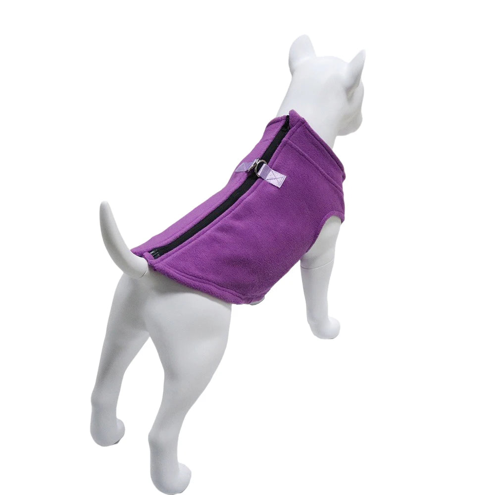 Soft Fleece Dog Jacket for Small to Medium Pets