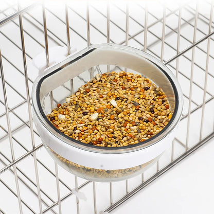 Detachable Transparent Parrot Feeding Bowl and Water Cup