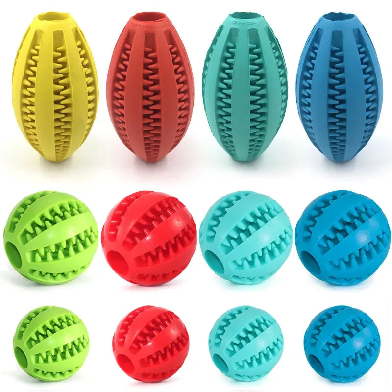 Natural Rubber Dog Chew Toy Ball for Teeth Cleaning