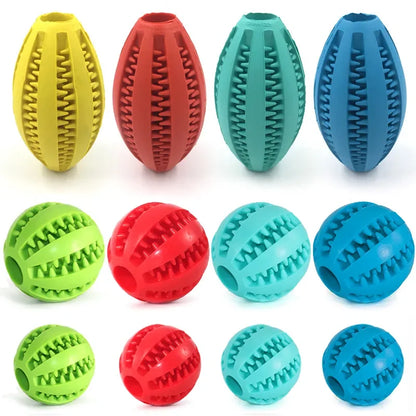 Natural Rubber Dog Chew Toy Ball for Teeth Cleaning