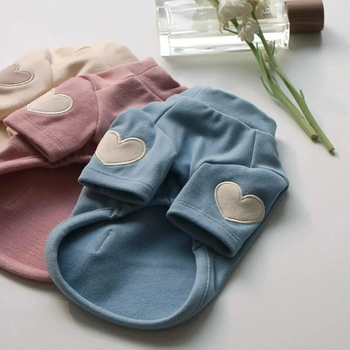 Winter Hoodie for Dogs and Cats with Love Bear Design