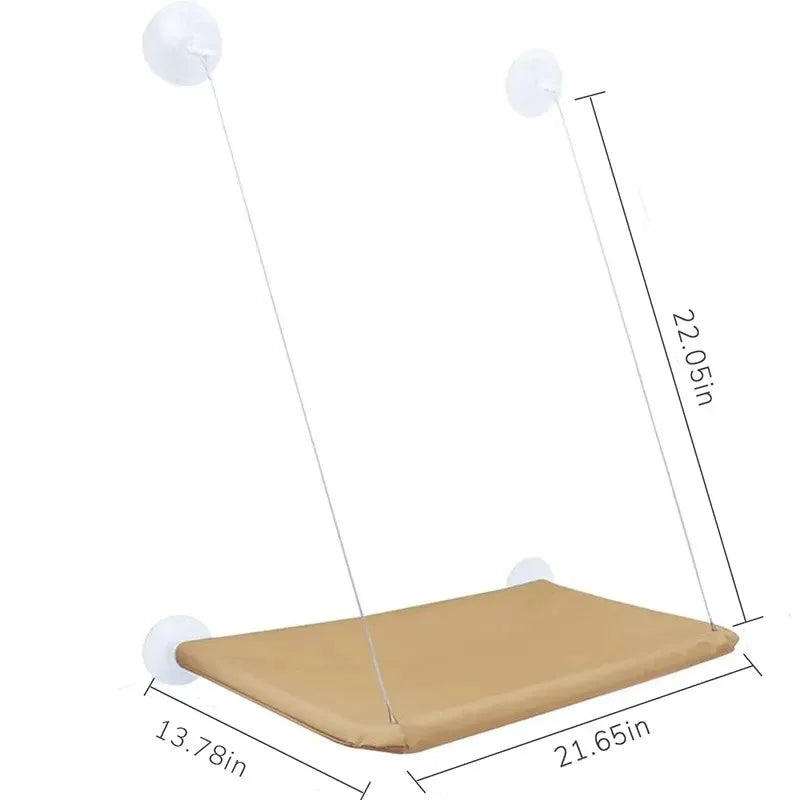 Suction Cup Cat Window Hammock - Cozy Bed Seat for Cats