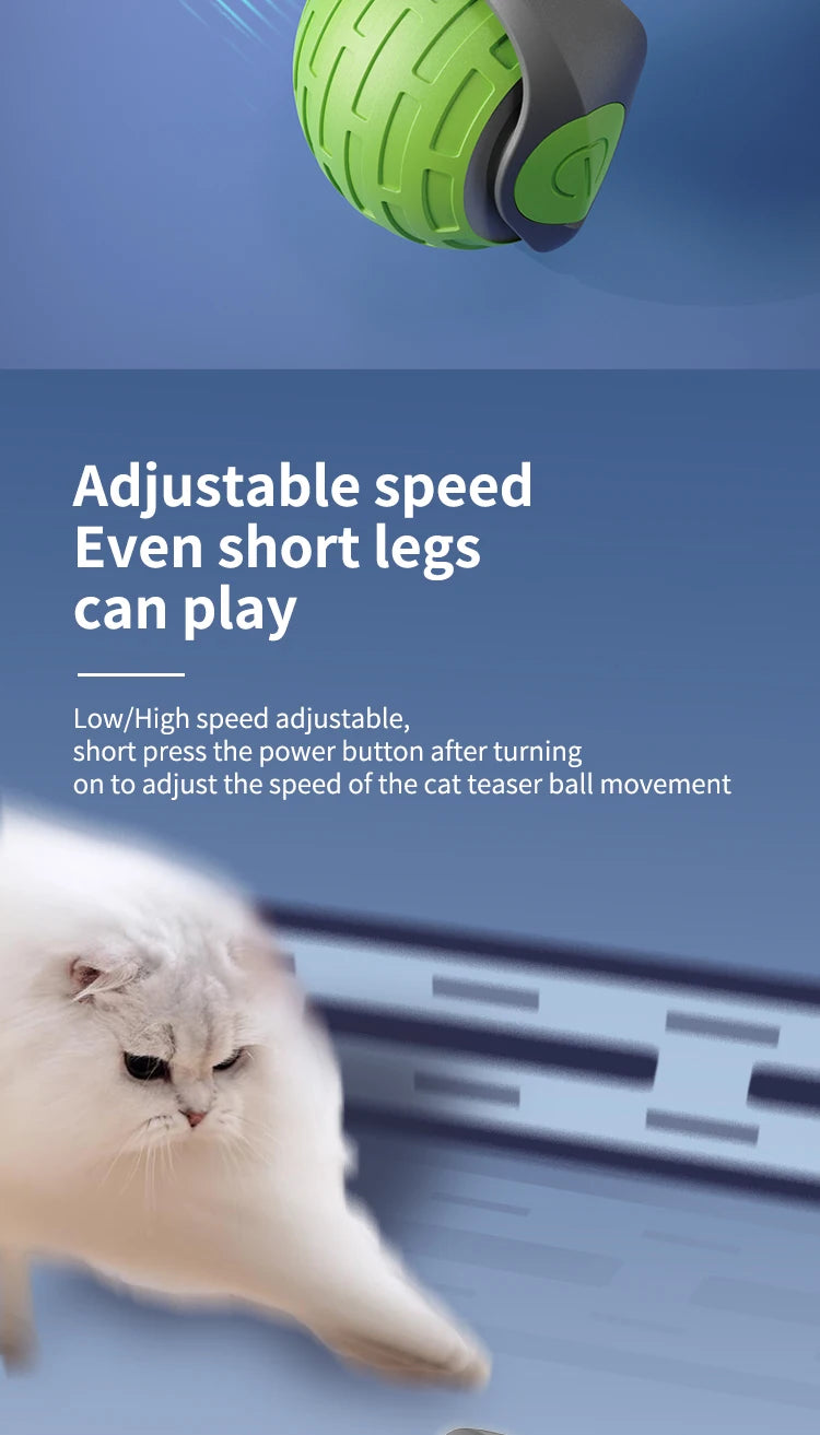 Interactive Smart Rolling Cat Toy - USB Rechargeable Ball