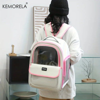 Large Transparent Pet Backpack for Cats and Dogs