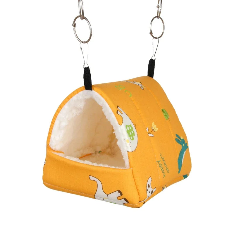 Cute Print Mini Pet Bed for Hamsters, Rabbits, and Guinea Pigs