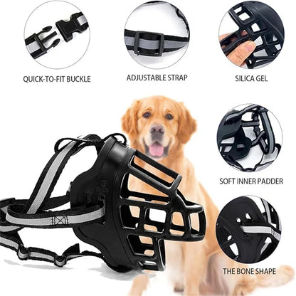 Breathable Dog Muzzle for Barking and Biting Prevention