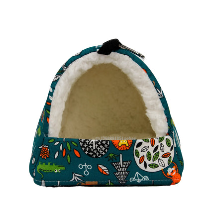 Cute Print Mini Pet Bed for Hamsters, Rabbits, and Guinea Pigs