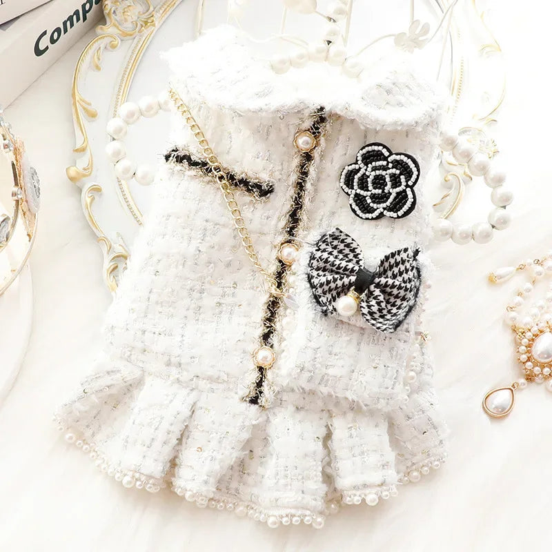 Winter Dog Dress for Weddings and Special Occasions