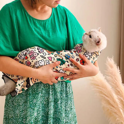 Self-Adhesive Cat Grooming Swaddle Wrap for Nail Care