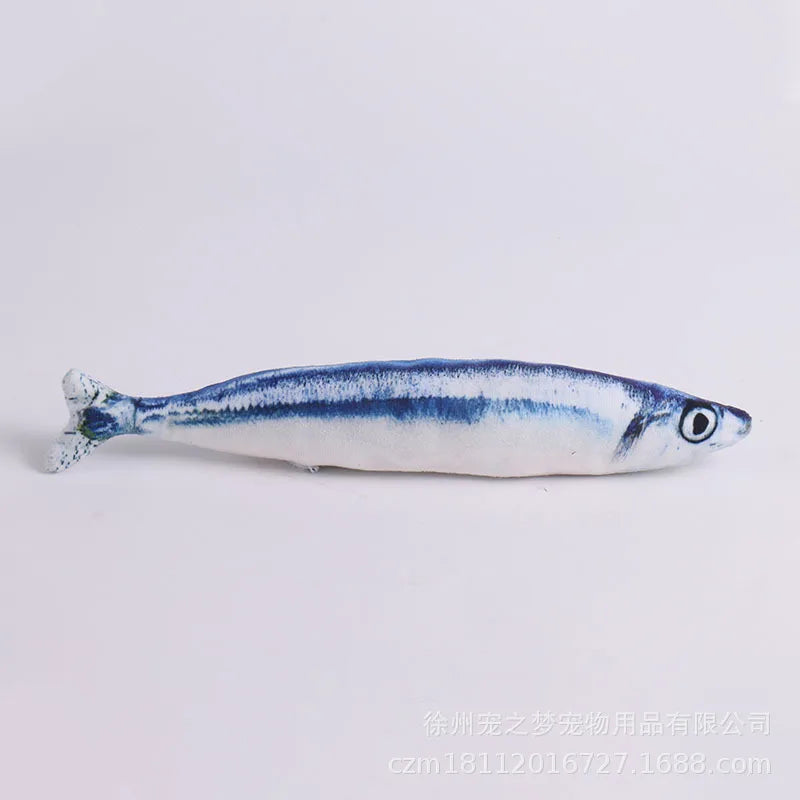 Plush 3D Fish Cat Toy with Catnip for Interactive Play
