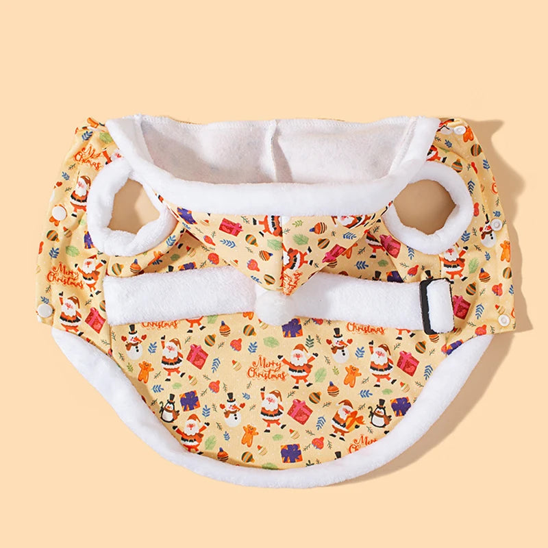 Cozy Cartoon Christmas Pet Clothes for Cats and Dogs