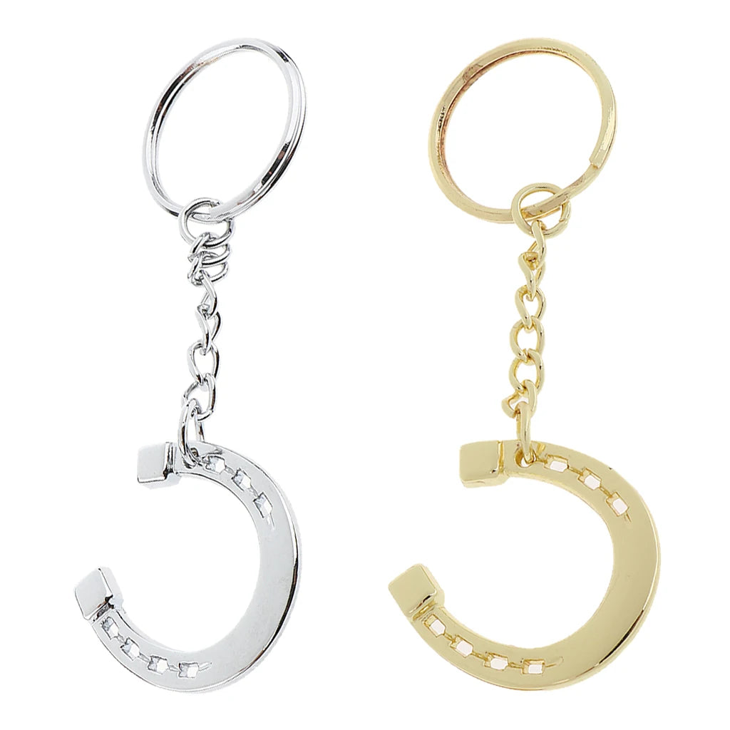 Silver Stirrup Keyring for Horse Lovers - Metal Keychain Ornament