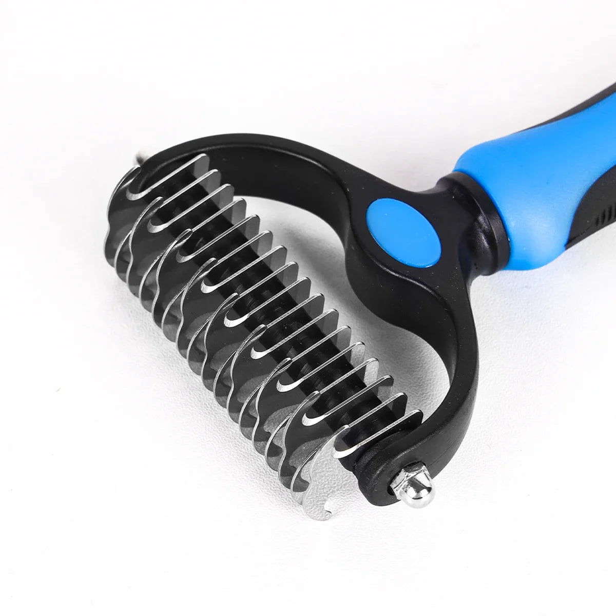 Double-Sided Knot Comb for Dogs and Cats