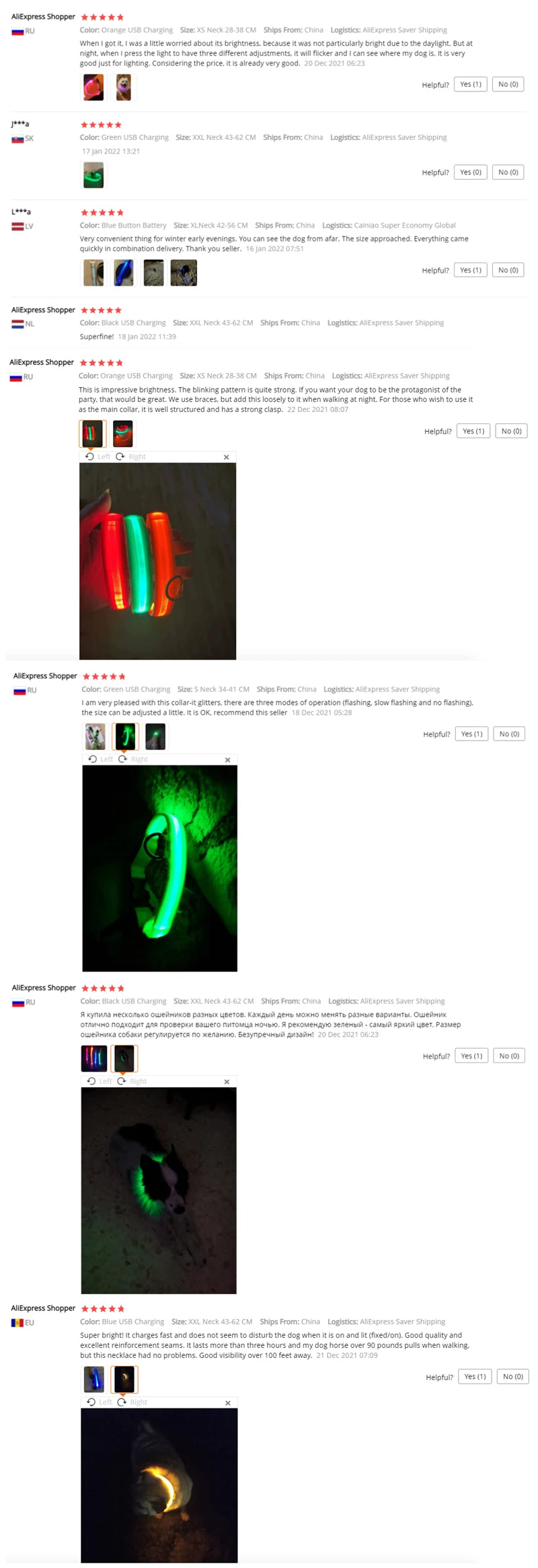 LED Light-Up Dog Collar for Night Safety - USB Rechargeable
