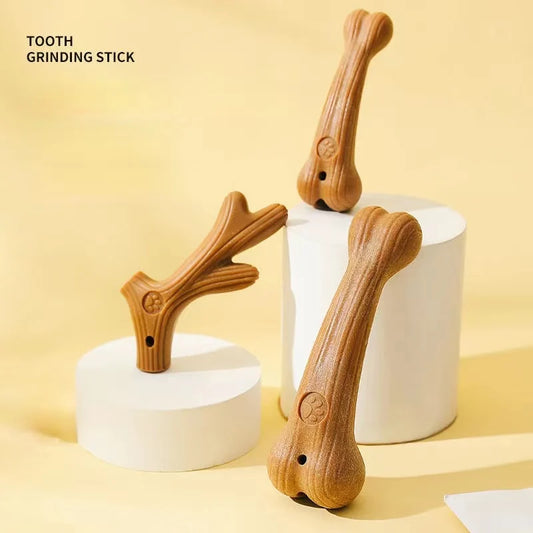 Durable Pine Wood Dog Chew Toy for Teeth Cleaning