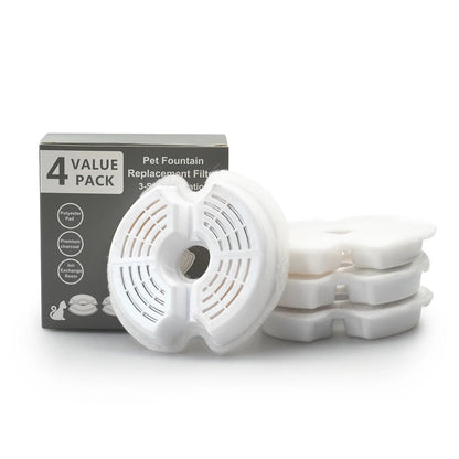 LED Water Fountain for Cats and Dogs with Recirculating Filter