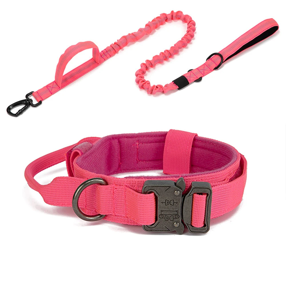 Durable Nylon Dog Collar and Reflective Leash Set