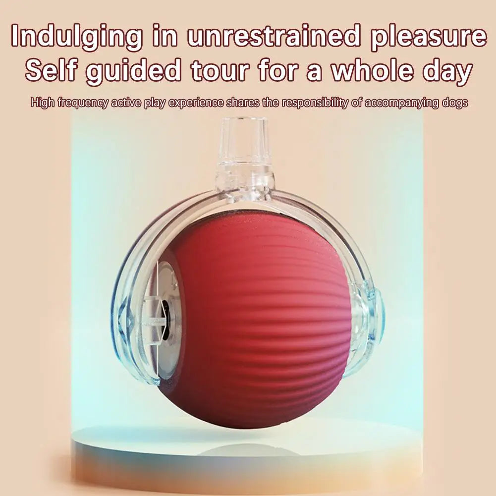 Rechargeable Interactive Cat Ball Toy with Faux Tail