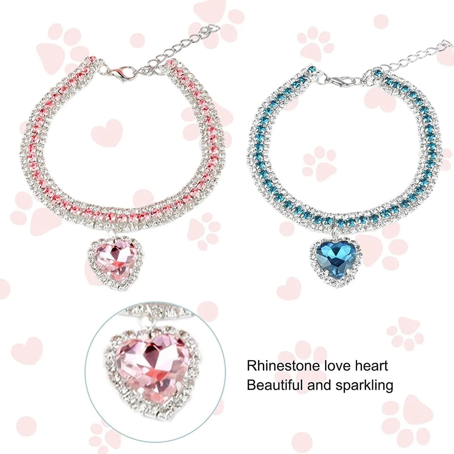 Rhinestone Crystal Pet Collar for Dogs and Cats