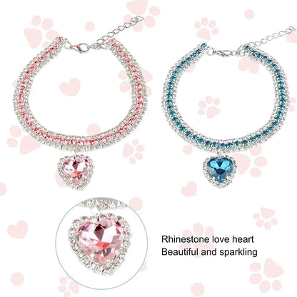Rhinestone Crystal Pet Collar for Dogs and Cats