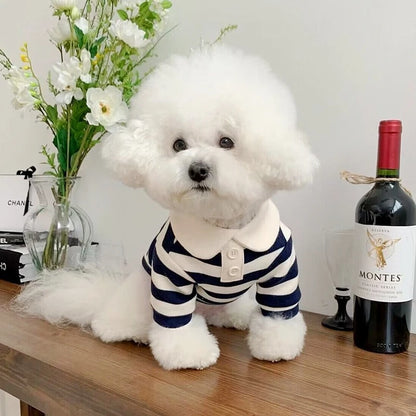 Stripe Polo Shirt for Small Dogs - Cooling Vest for Pets