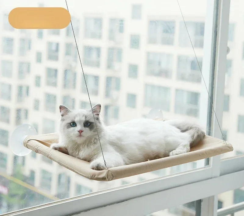 Suction Cup Cat Window Hammock - Cozy Bed Seat for Cats