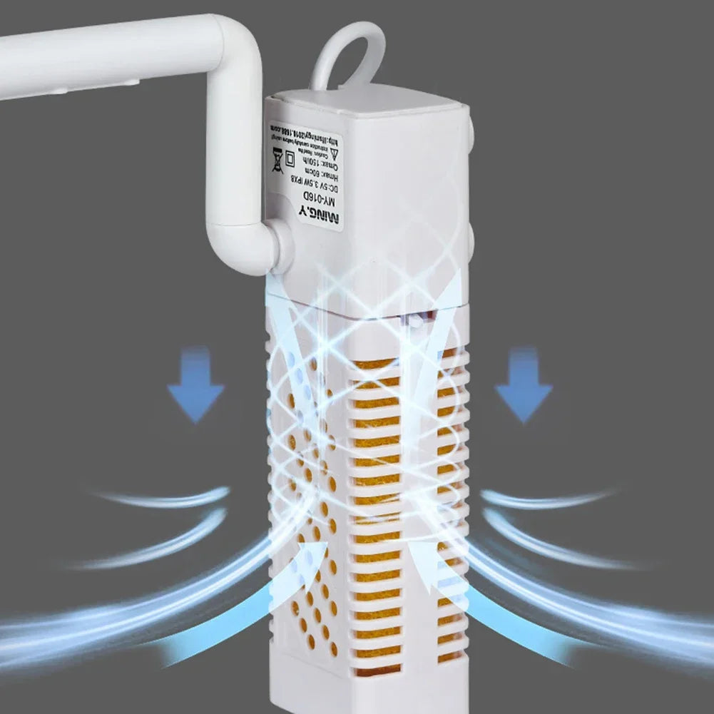 Silent USB Internal Aquarium Filter with Circulating Pump