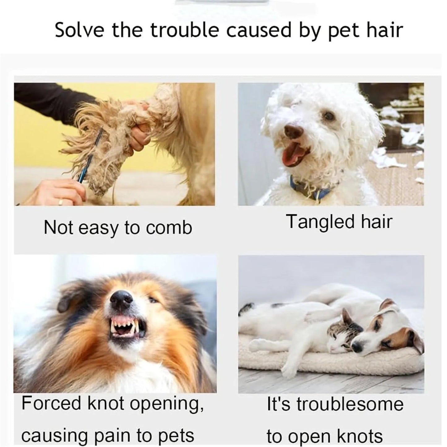 5-Pack Pet Knot Cutter Tool for Cat Grooming and De-tangling
