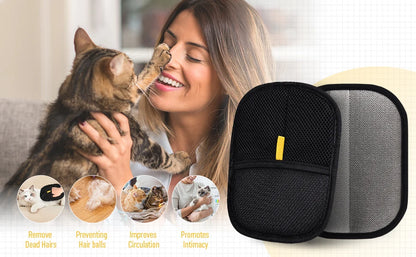 Reusable Pet Grooming Gloves for Easy Hair Removal