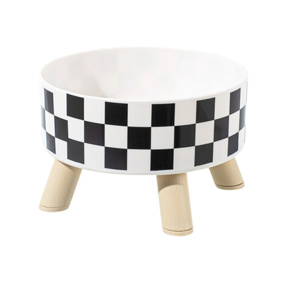 Polka Dot Non-Slip Plastic Pet Bowl for Cats and Dogs