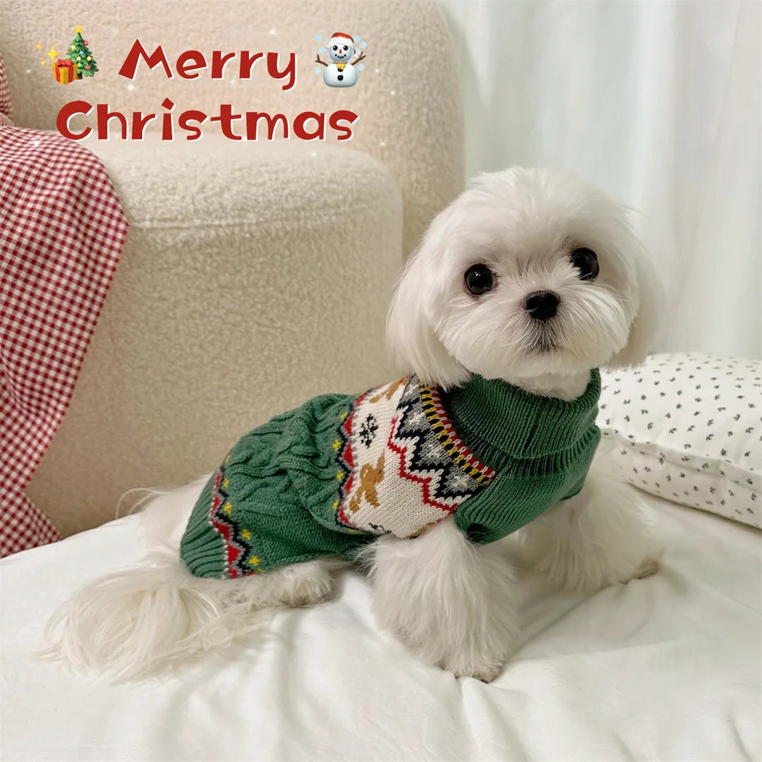 Elk Christmas Sweater for Small Dogs and Cats