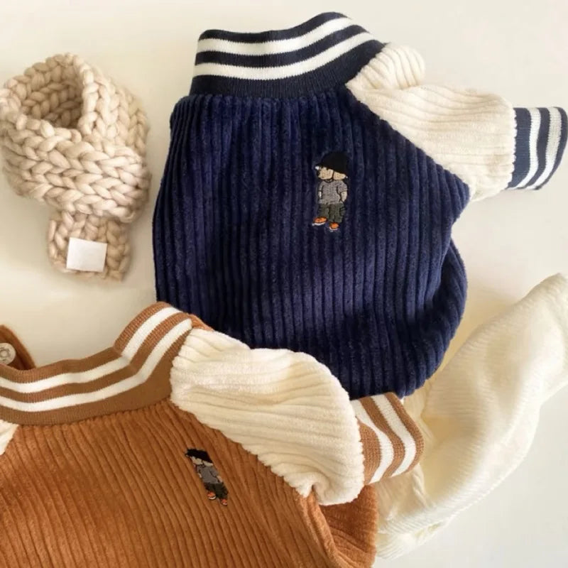 Embroidered Baseball Jacket for Small Dogs and Cats