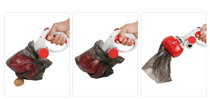 Portable Dog Poop Scooper with Bag Dispenser for Easy Cleanup