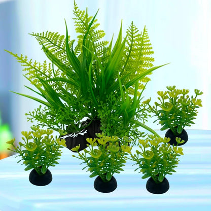 5-Piece Artificial Aquarium Plant Decoration Set