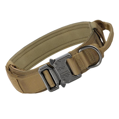 Tactical Dog Collar with Handle for Medium and Large Dogs