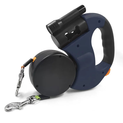 Reflective Retractable Double Dog Leash for Small Dogs