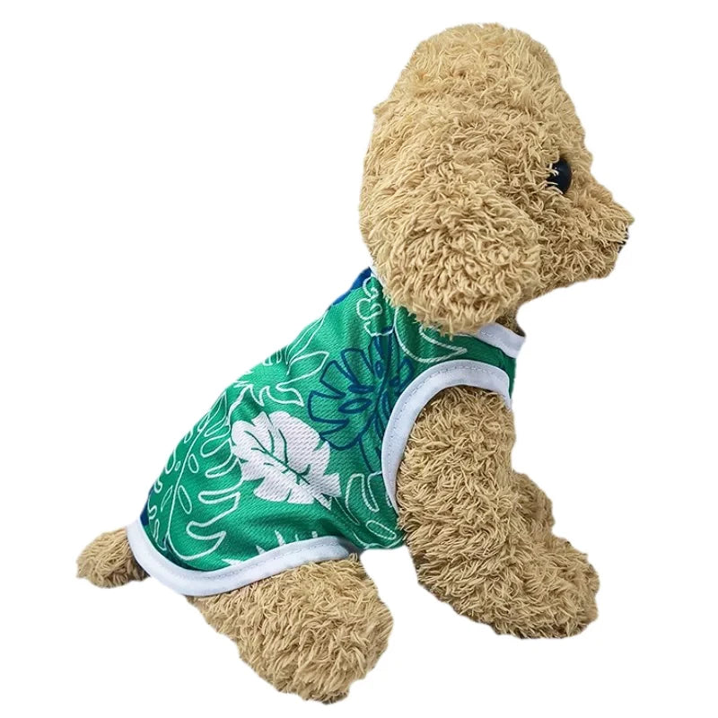 Summer Island Print Vest for Small Dogs and Cats