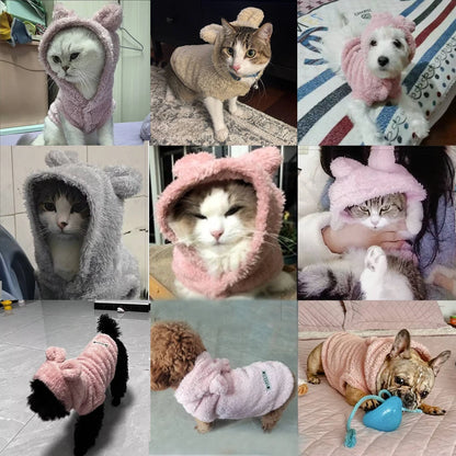 Fleece Hoodie for Small Dogs and Cats - Warm Winter Coat