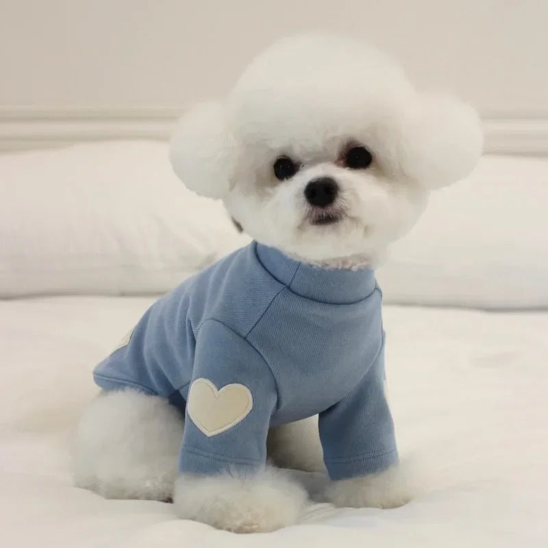 Winter Hoodie for Dogs and Cats with Love Bear Design